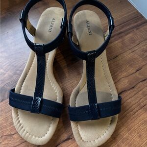 Alfani Women's Navy T-Strap Sandals